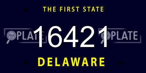 16421 Delaware License Plate