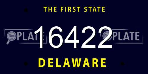 16422 Delaware License Plate