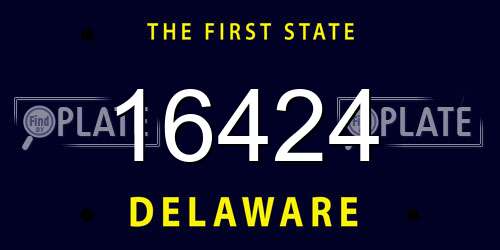 16424 Delaware License Plate