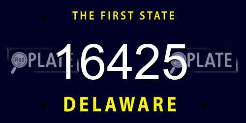 16425 Delaware License Plate