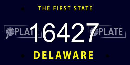 16427 Delaware License Plate