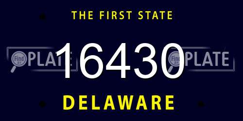 16430 Delaware License Plate
