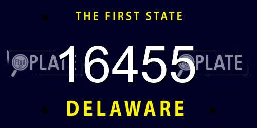 16455 Delaware License Plate