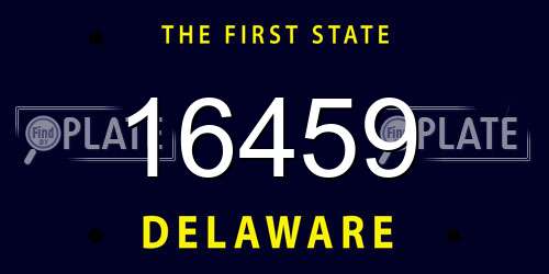 16459 Delaware License Plate