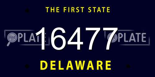 16477 Delaware License Plate