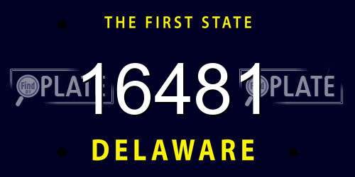 16481 Delaware License Plate