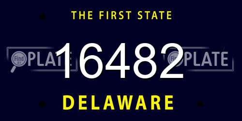 16482 Delaware License Plate