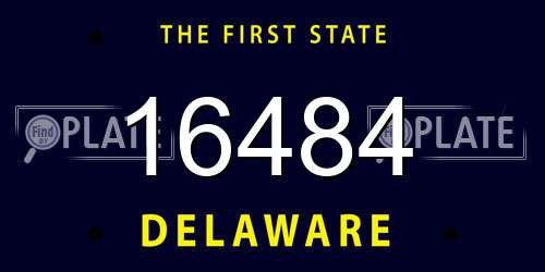 16484 Delaware License Plate