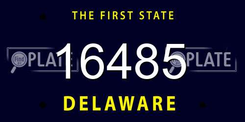 16485 Delaware License Plate