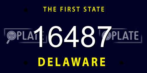 16487 Delaware License Plate