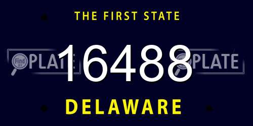 16488 Delaware License Plate