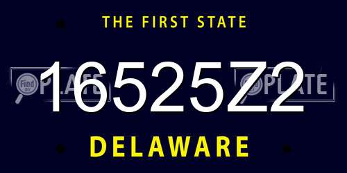16525Z2 Delaware License Plate