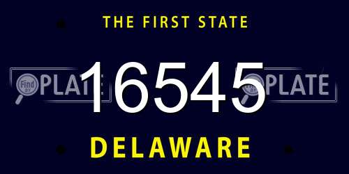 16545 Delaware License Plate