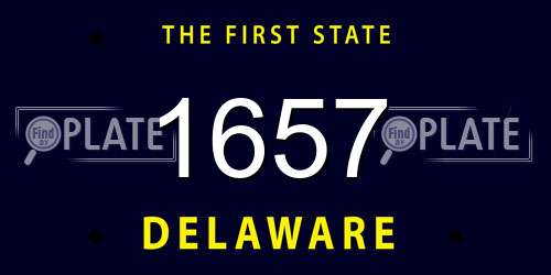 1657 Delaware License Plate