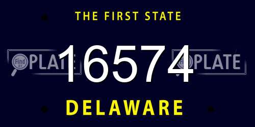 16574 Delaware License Plate