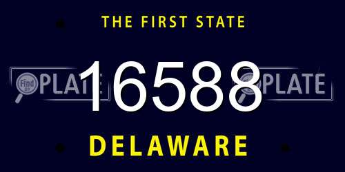 16588 Delaware License Plate