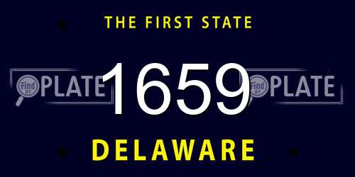 1659 Delaware License Plate