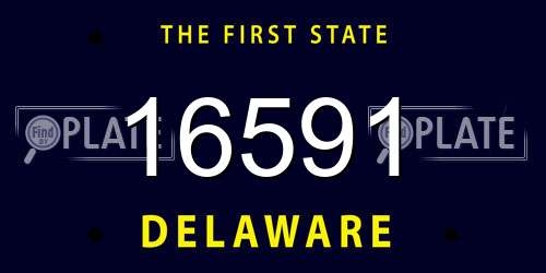 16591 Delaware License Plate