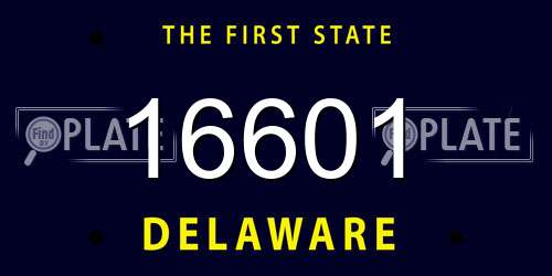 16601 Delaware License Plate