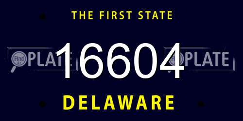 16604 Delaware License Plate