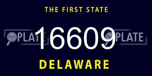 16609 Delaware License Plate