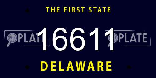 16611 Delaware License Plate