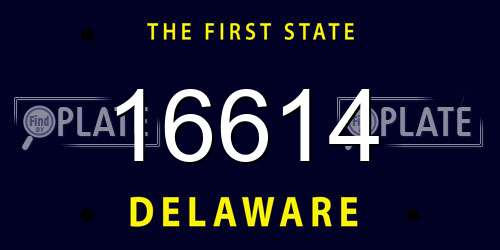 16614 Delaware License Plate