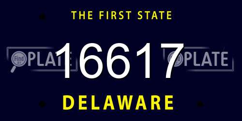 16617 Delaware License Plate