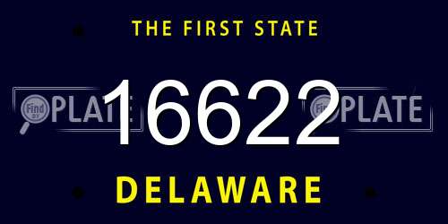 16622 Delaware License Plate