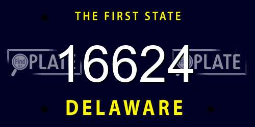 16624 Delaware License Plate