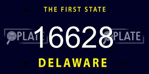 16628 Delaware License Plate