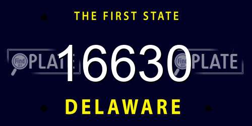 16630 Delaware License Plate