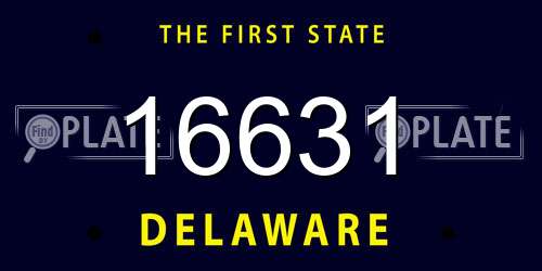 16631 Delaware License Plate