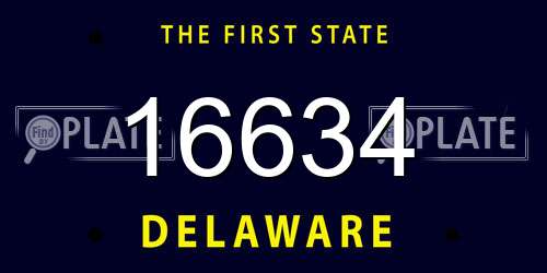 16634 Delaware License Plate