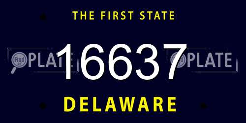 16637 Delaware License Plate