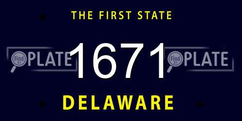 1671 Delaware License Plate