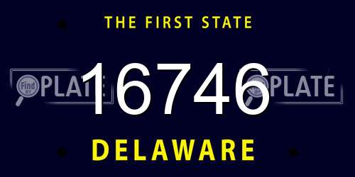 16746 Delaware License Plate