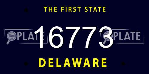 16773 Delaware License Plate