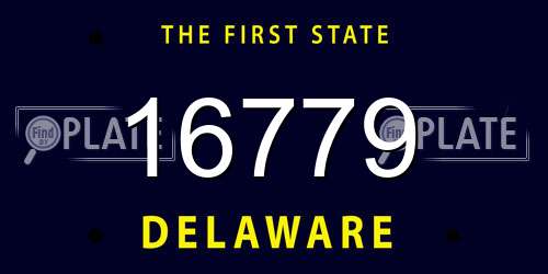16779 Delaware License Plate