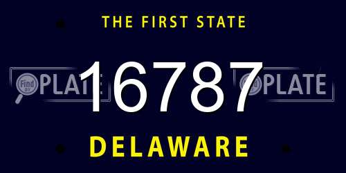 16787 Delaware License Plate