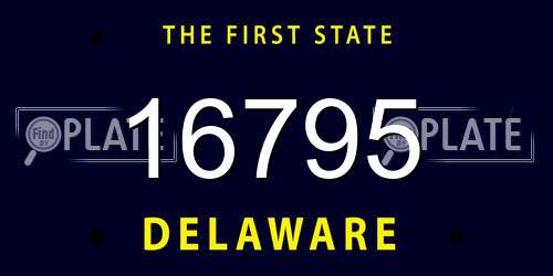 16795 Delaware License Plate