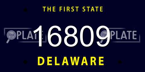 16809 Delaware License Plate