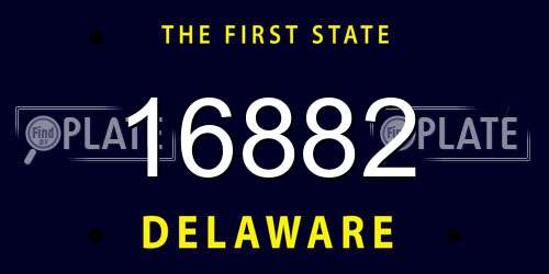 16882 Delaware License Plate