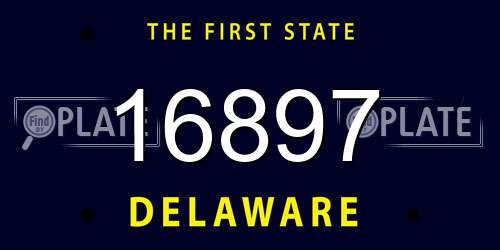 16897 Delaware License Plate