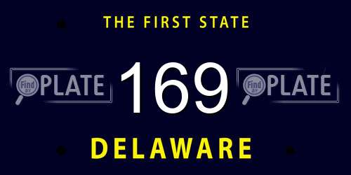 169 Delaware License Plate