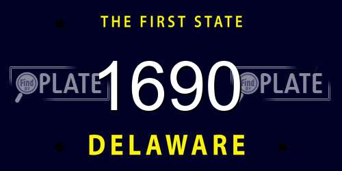 1690 Delaware License Plate