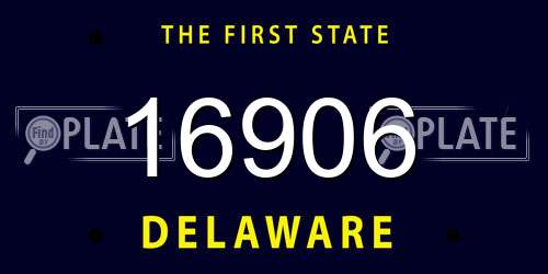16906 Delaware License Plate