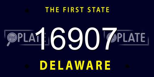 16907 Delaware License Plate