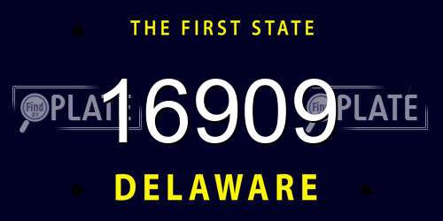 16909 Delaware License Plate