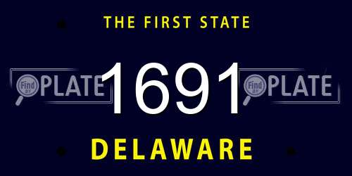 1691 Delaware License Plate